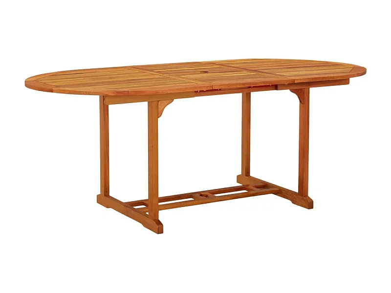 Mesa de jardim 200x100x75 cm madeira de eucalipto maciça