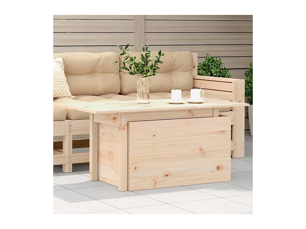 Table de jardin 100x50x75 cm bois massif de pin