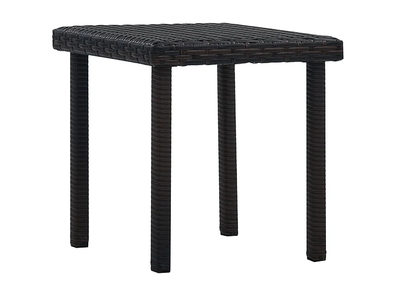 Table à thé de jardin Marron 40x40x40 cm Résine tressée