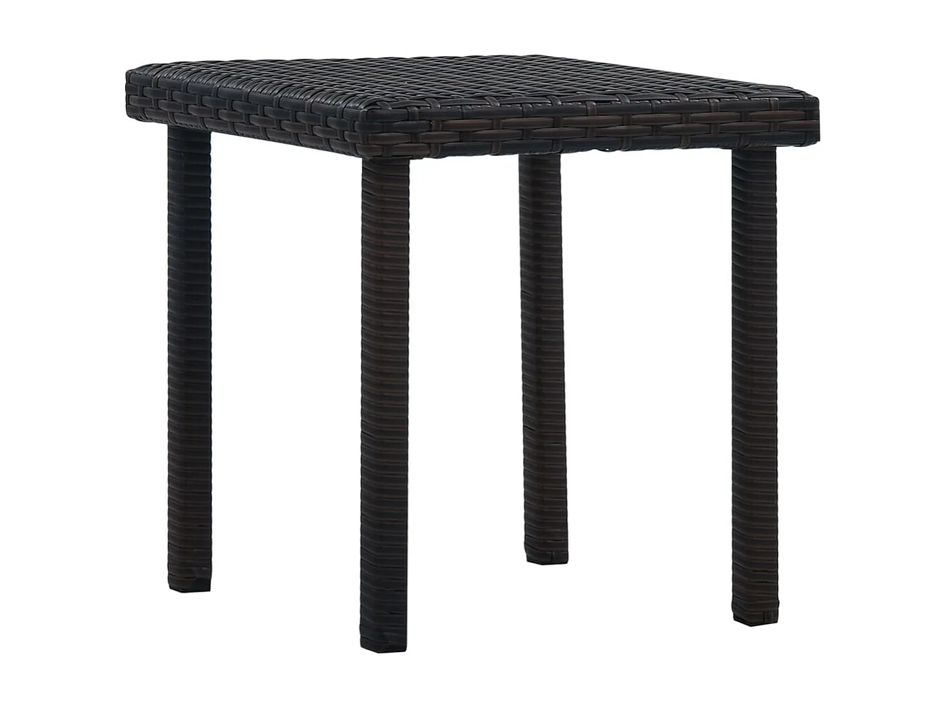 Table à thé de jardin Marron 40x40x40 cm Résine tressée