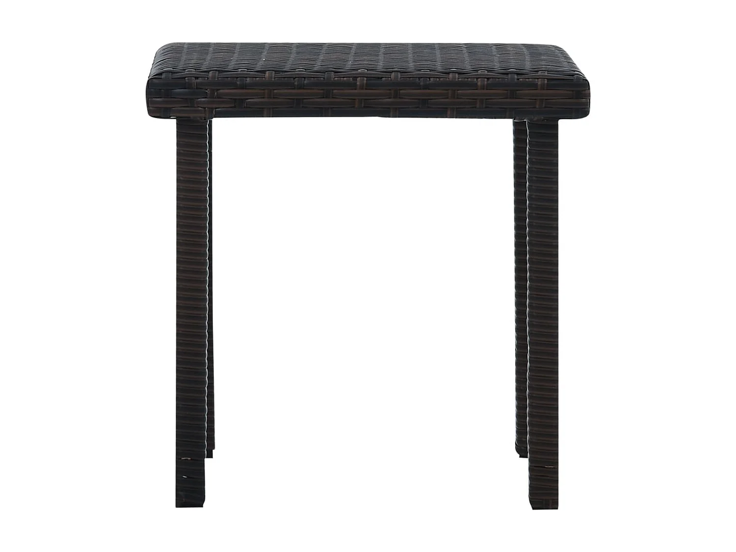 Table à thé de jardin Marron 40x40x40 cm Résine tressée