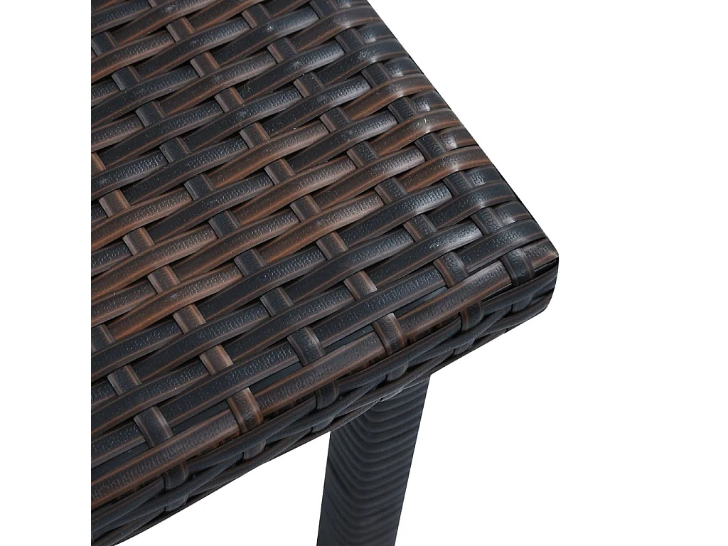 Table à thé de jardin Marron 40x40x40 cm Résine tressée