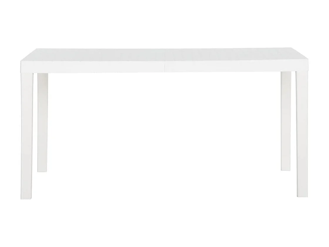 Table de jardin 150x90x72 cm PP Blanc