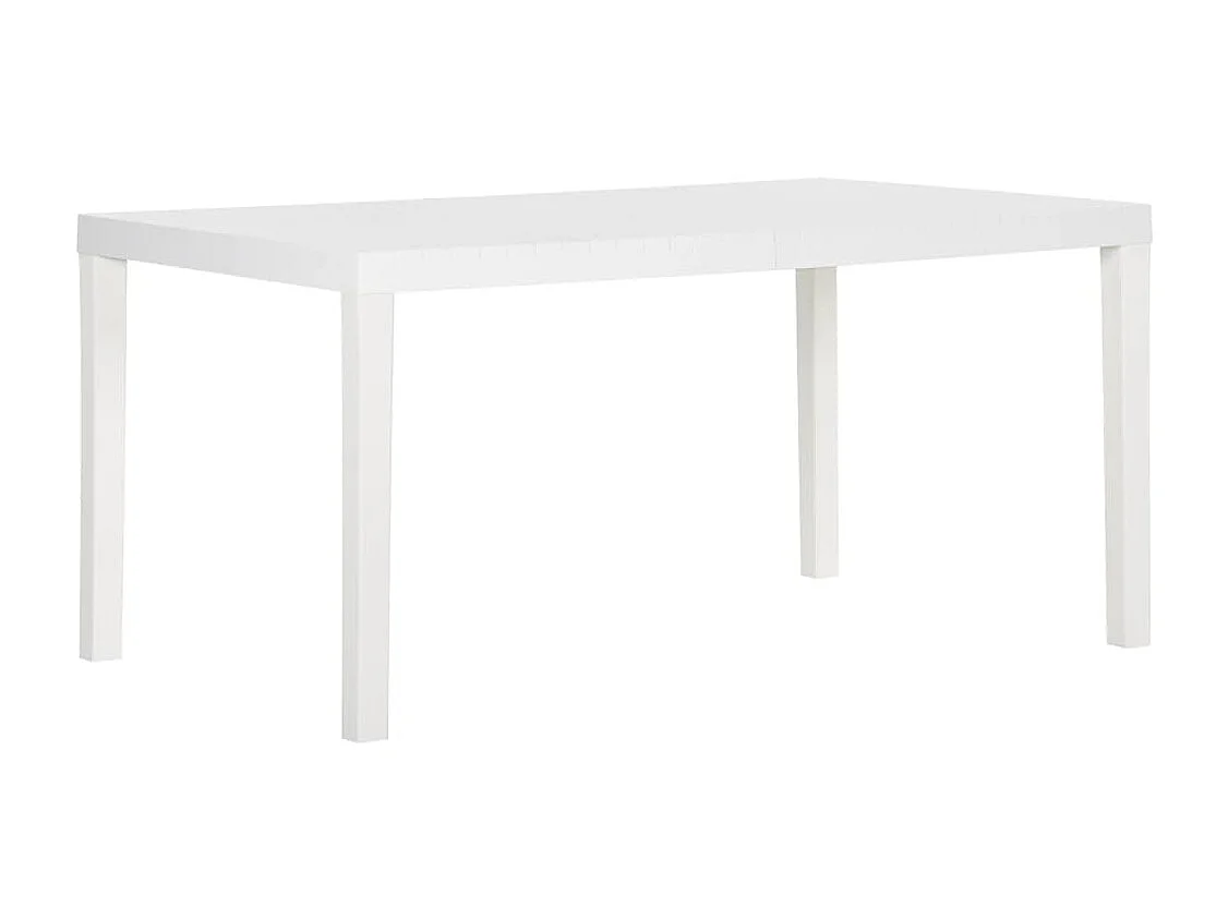 Mesa de jardim 150x90x72 cm PP branco