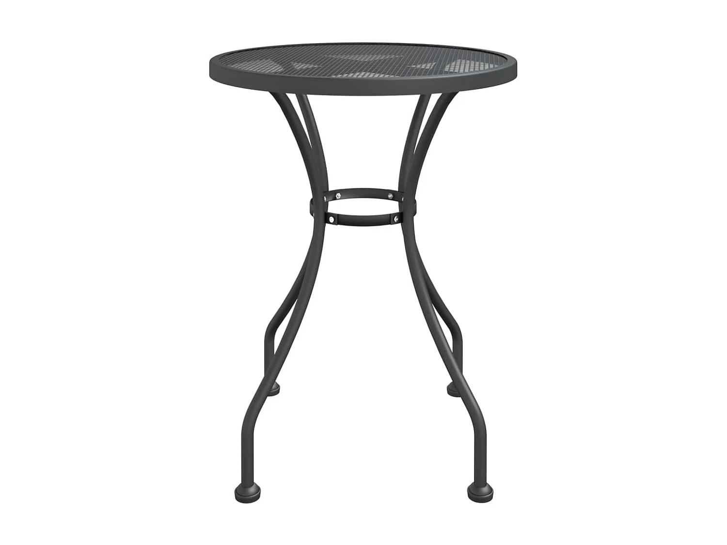 Table de jardin Ø60x72 cm Maille métallique Anthracite