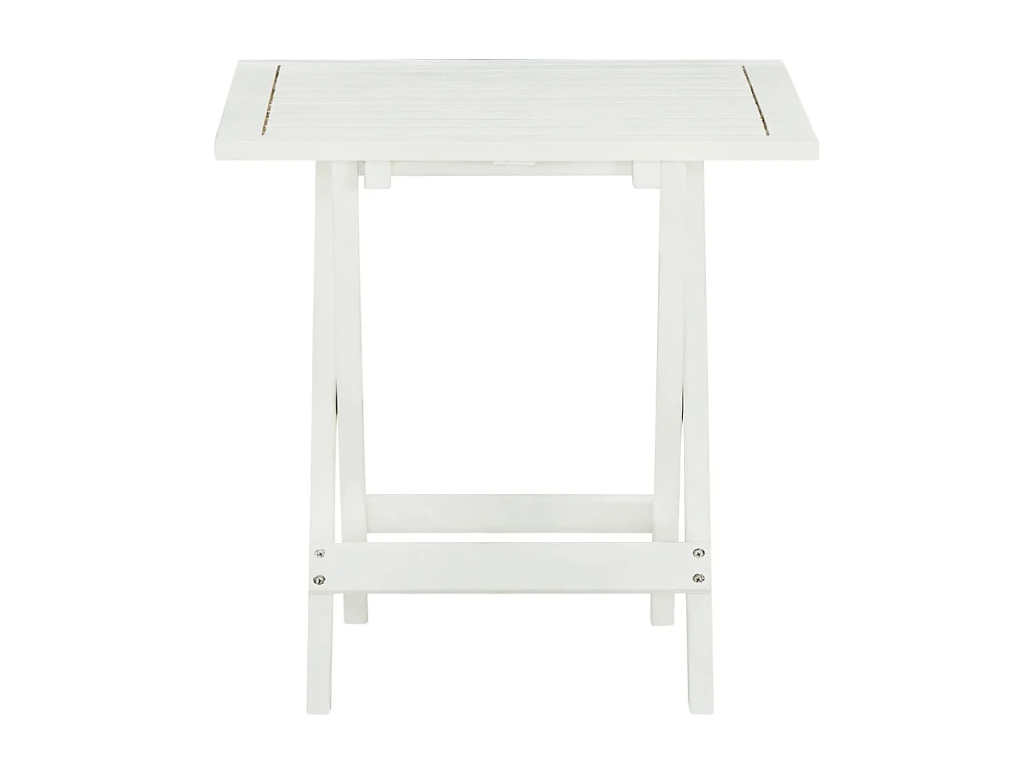 Table de bistro Blanc 46x46x47 cm Bois d'acacia massif
