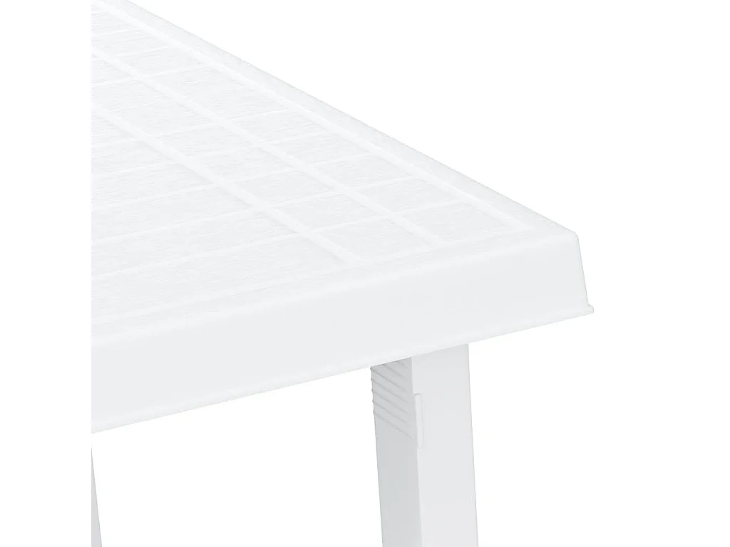 Campingtafel hout-look 79x56x64 cm PP wit