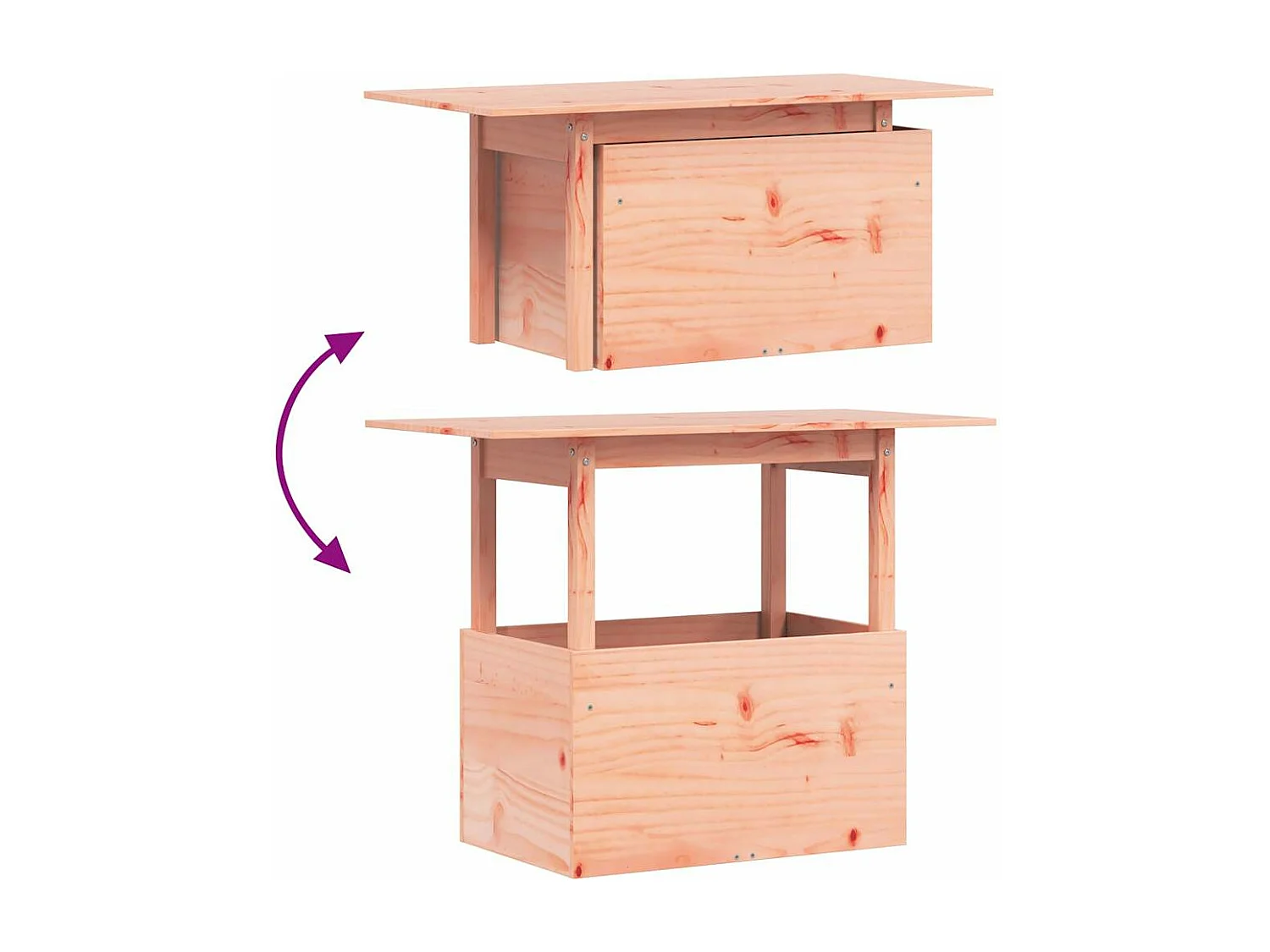 Table de jardin 100x50x75 cm bois massif de douglas
