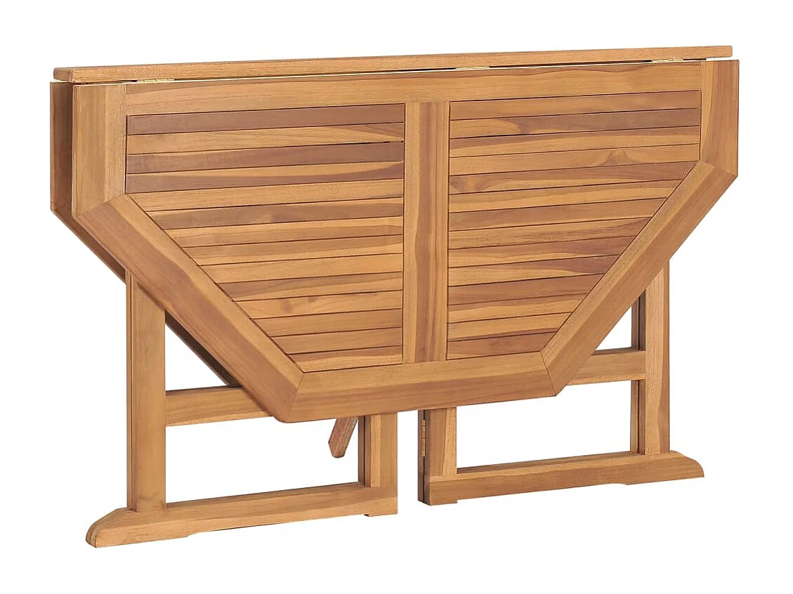 Mesa de jantar para jardim dobrável 110x110x75 cm teca maciça