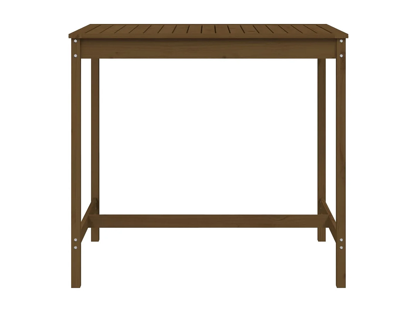 Mesa de jardín madera maciza pino marrón miel 121x82,5x110 cm