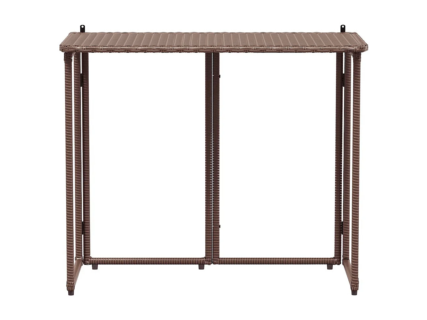 Mesa de jardín plegable marrón 90x51x75 cm ratán sintético