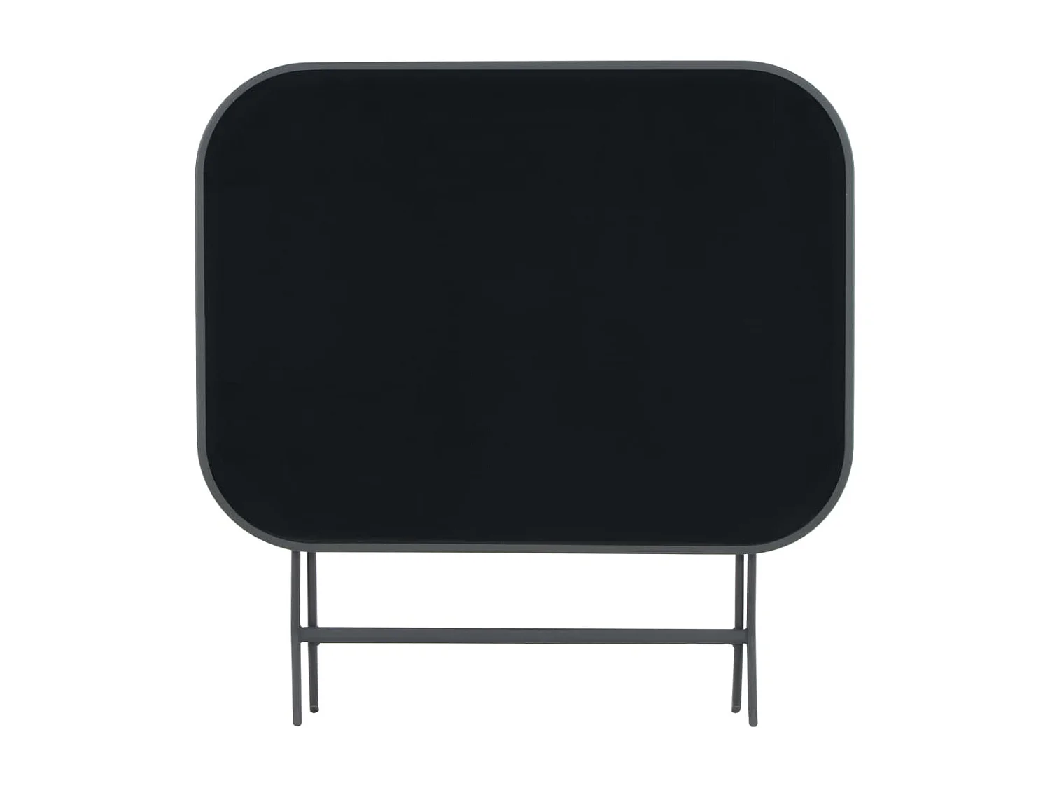 Table pliable de jardin Gris 100x75x72 cm Verre et acier