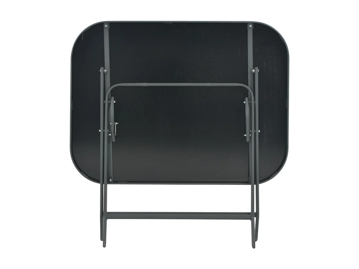 Table pliable de jardin Gris 100x75x72 cm Verre et acier