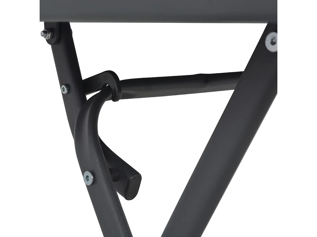 Table pliable de jardin Gris 100x75x72 cm Verre et acier
