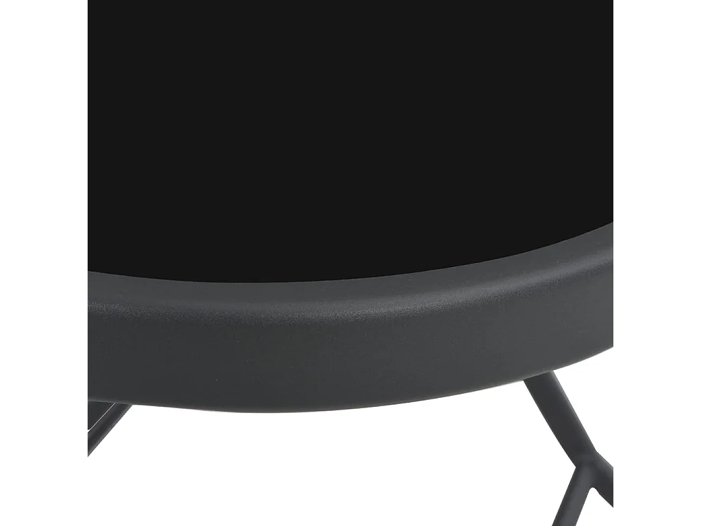 Table pliable de jardin Gris 100x75x72 cm Verre et acier
