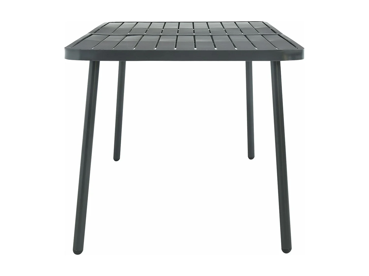 Mesa de jardín de acero gris oscuro 180x83x72 cm