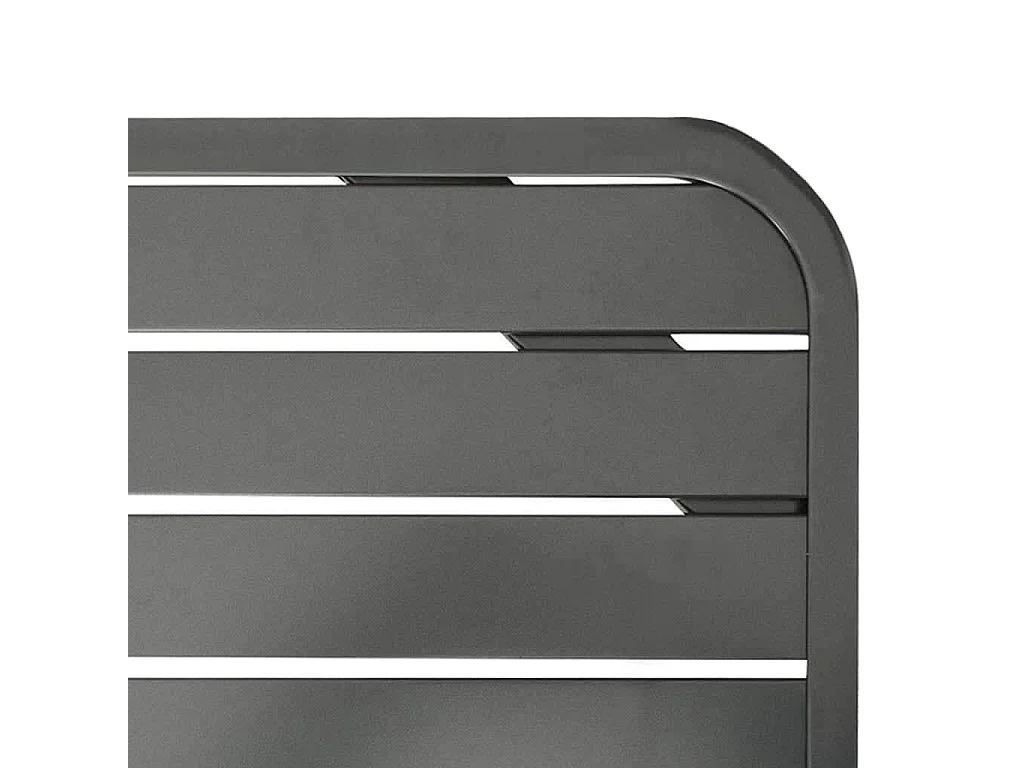 Mesa de jardín de acero gris oscuro 180x83x72 cm