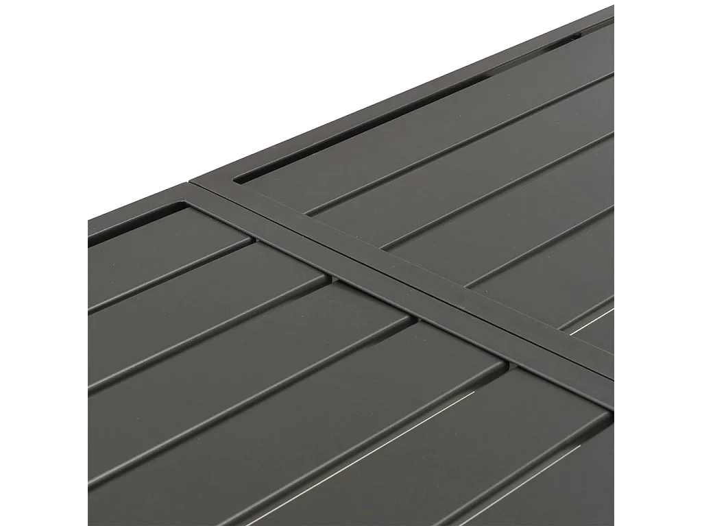 Mesa de jardín de acero gris oscuro 180x83x72 cm