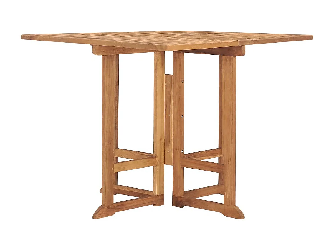 Table à dîner pliable de jardin 90x90x75 cm Bois de teck solide