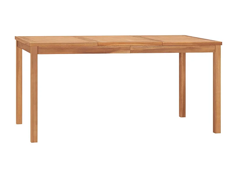 Mesa de jantar p/ jardim 160x80x77 madeira de teca maciça