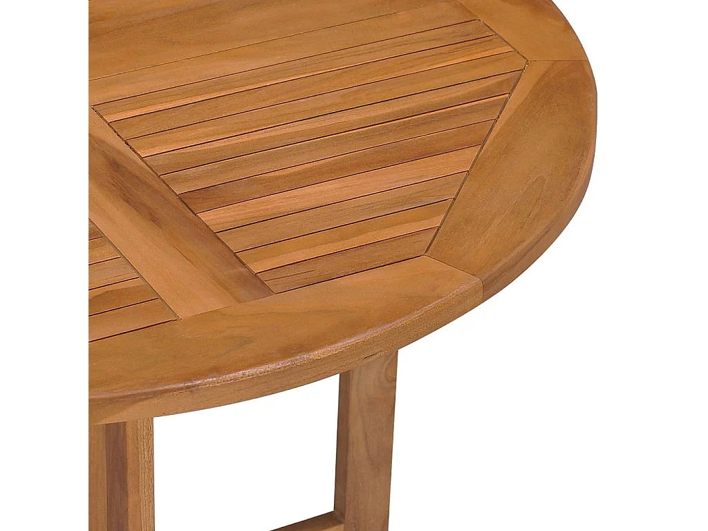 Tuintafel inklapbaar Ø 90x75 cm massief teakhout