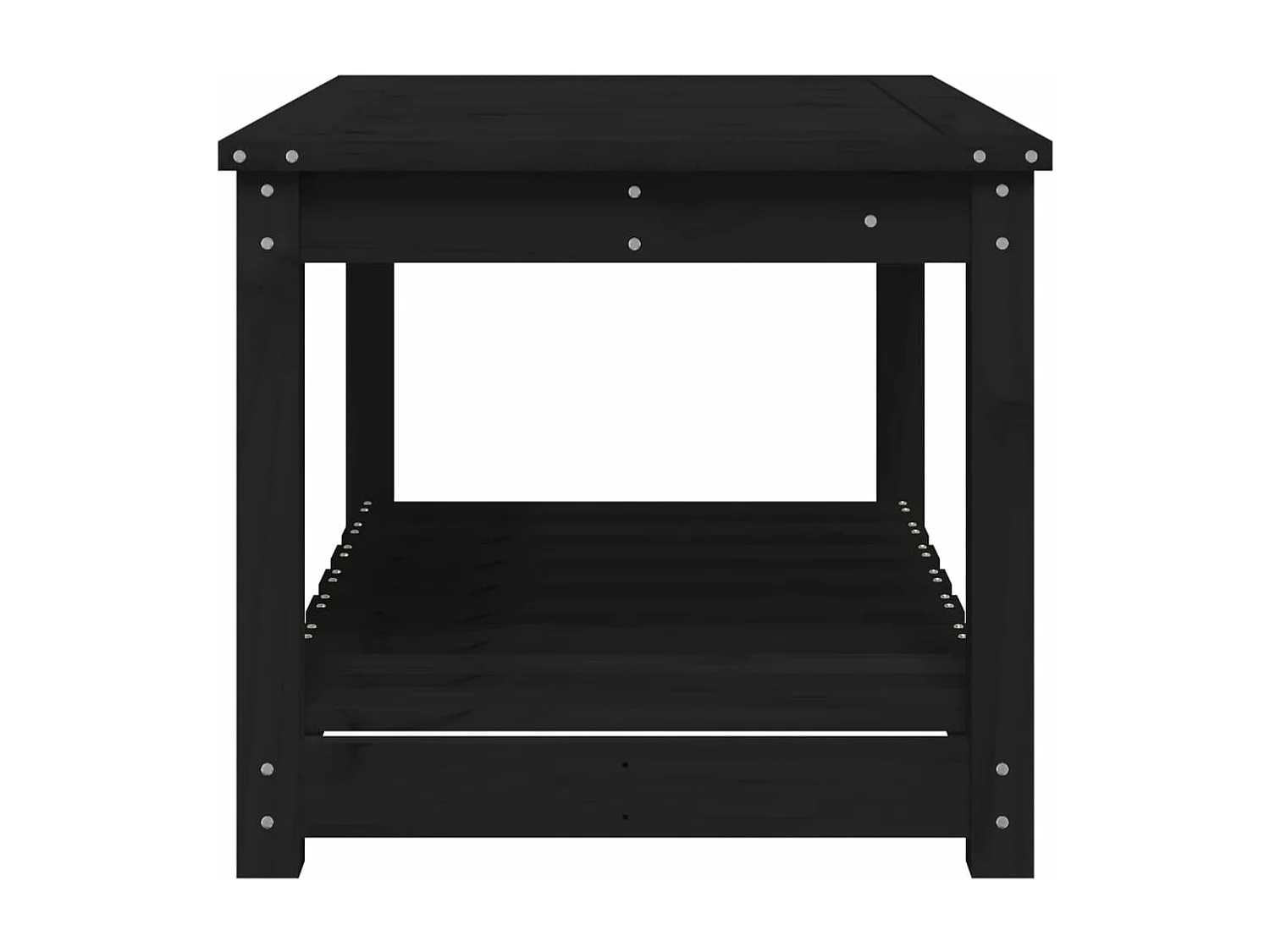 Table de jardin noir 82,5x50,5x45 cm bois massif de pin