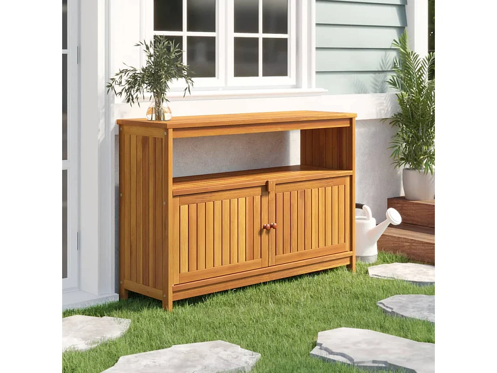 Table console de jardin 110x35x75 cm bois massif d'acacia