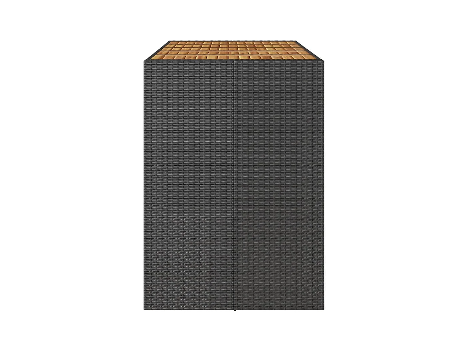 Table de jardin et dessus en bois d'acacia noir résine tressée