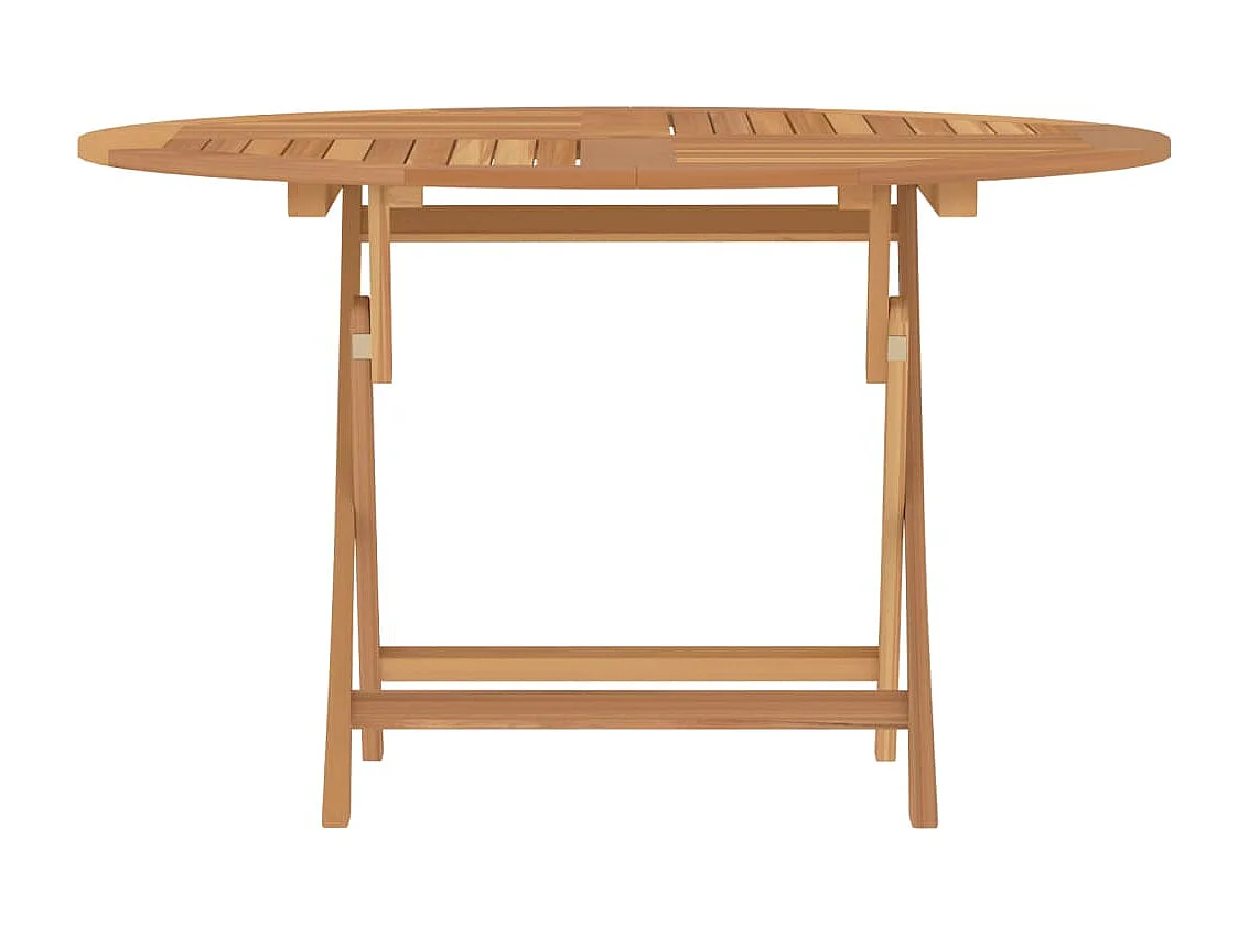 Mesa de jardín plegable madera maciza de teca Ø 120x75 cm