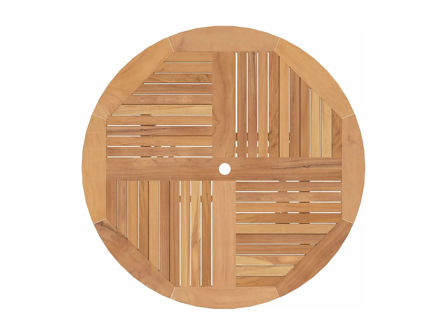 Mesa de jardín plegable madera maciza de teca Ø 120x75 cm