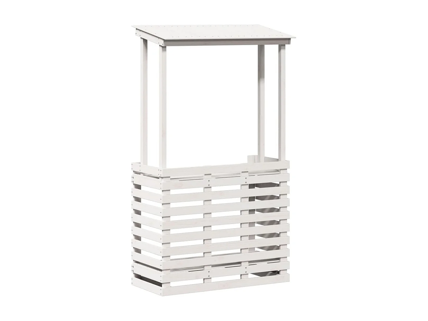 Mesa de bar para exterior com telhado madeira maciça branco