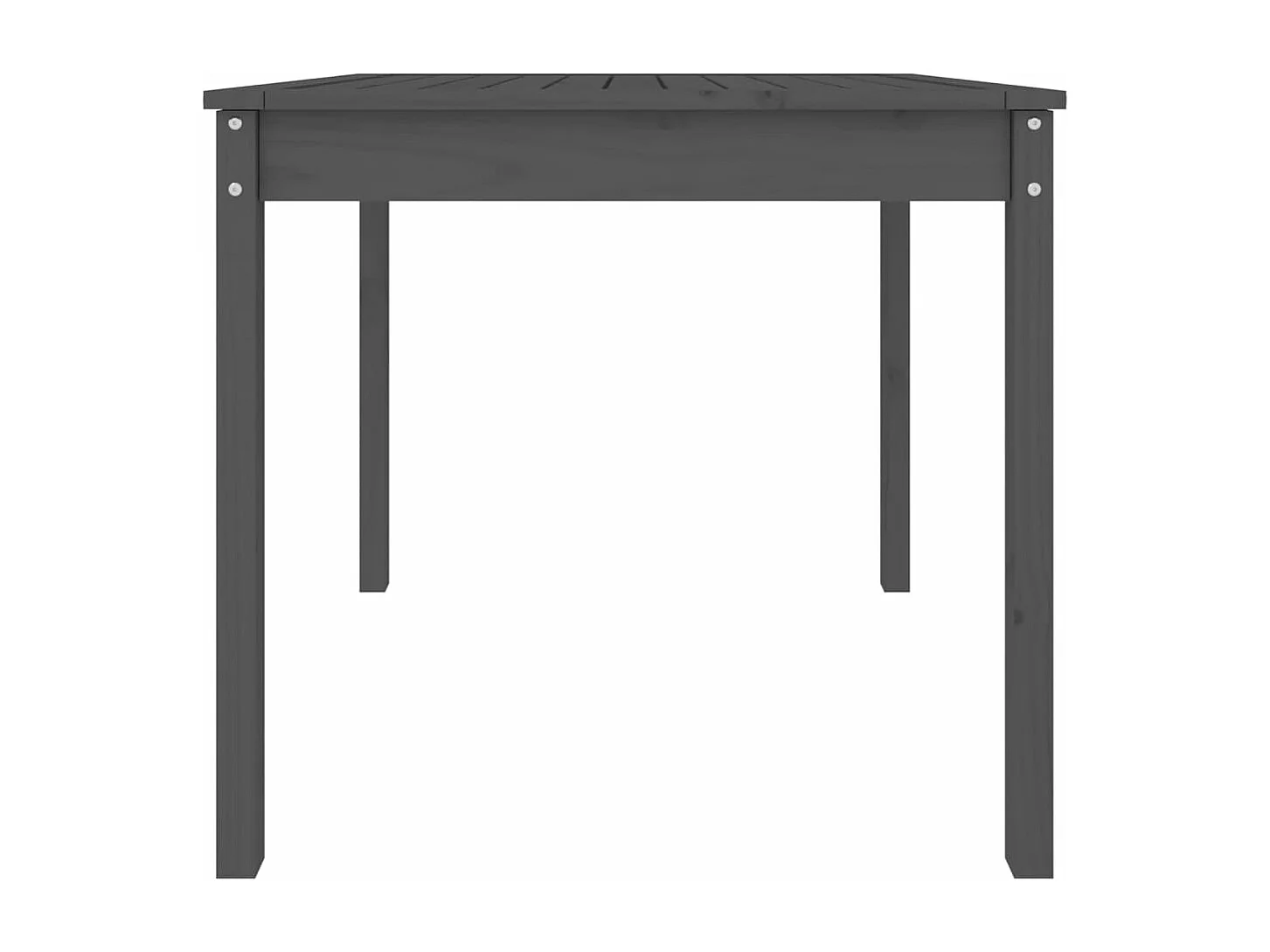 Table de jardin gris 82,5x82,5x76 cm bois massif de pin