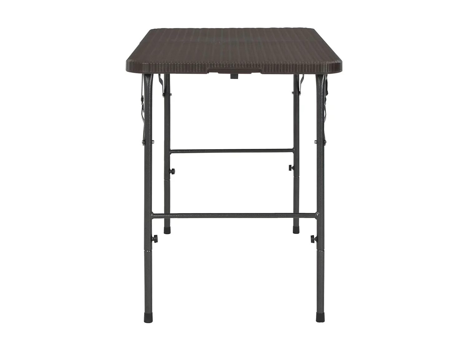 Tuintafel inklapbaar rattan look 120x60x74 cm HDPE bruin