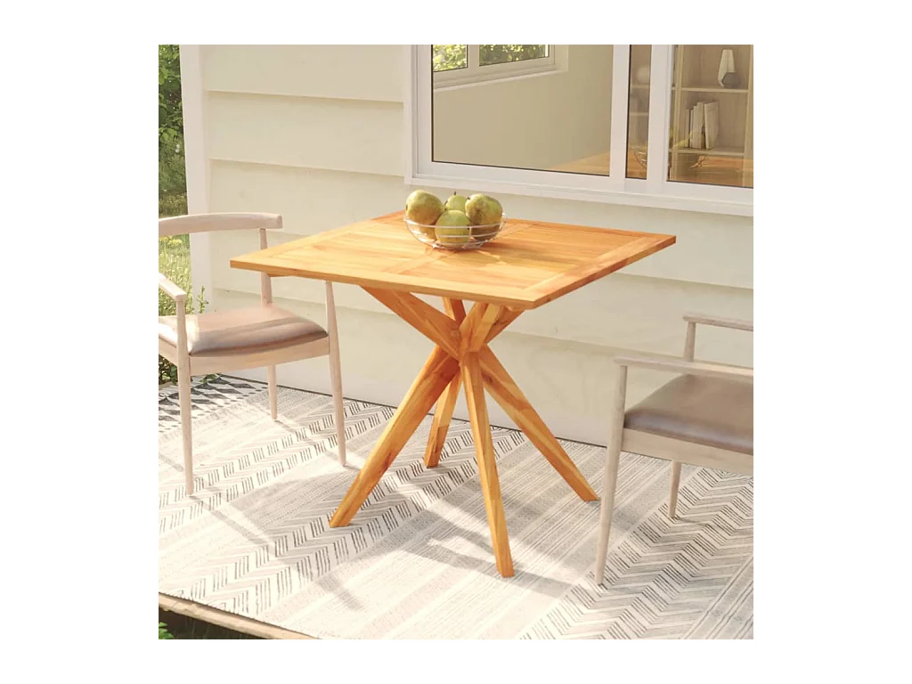 Table de jardin 85x85x75 cm Bois d'acacia solide