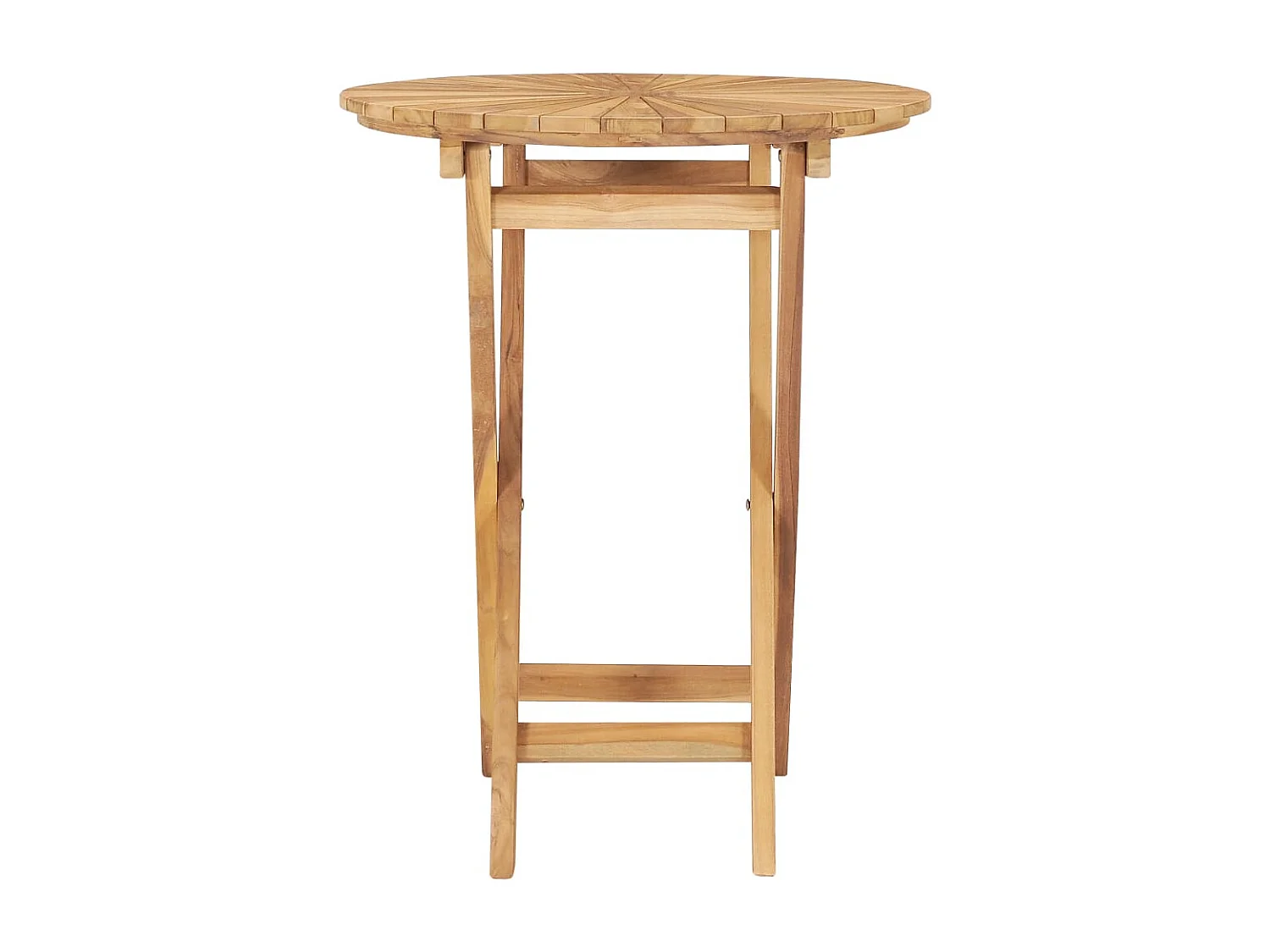 Mesa de jardim dobrável Ø 60 cm madeira de teca maciça