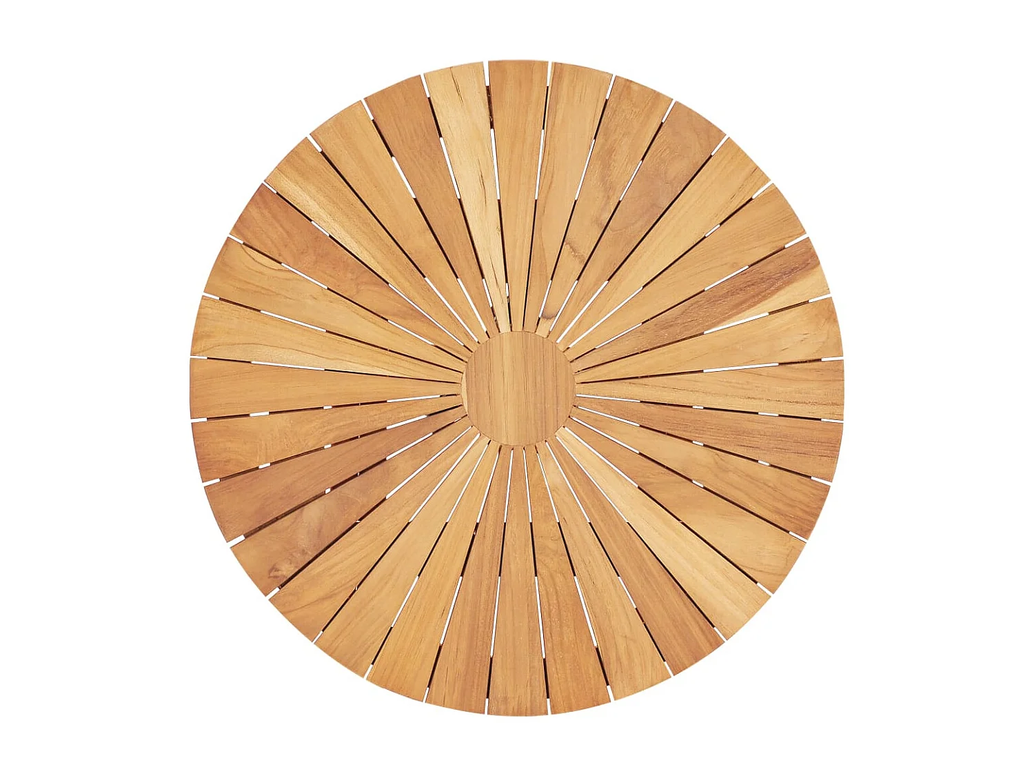 Mesa de jardim dobrável Ø 60 cm madeira de teca maciça