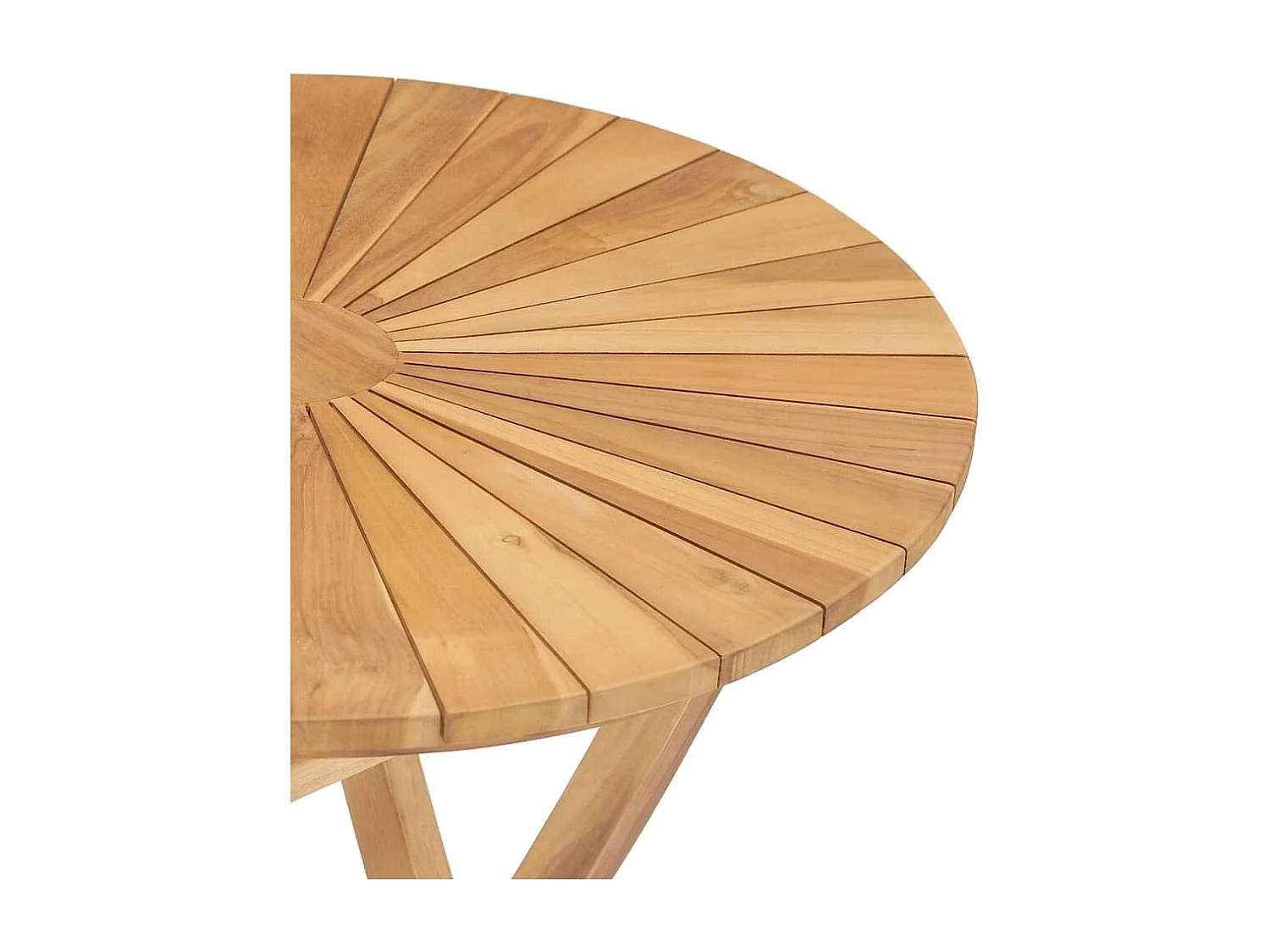 Mesa de jardim dobrável Ø 60 cm madeira de teca maciça