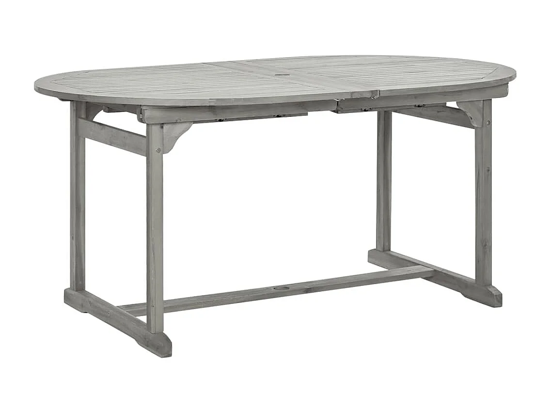 Mesa de comedor jardín madera maciza acacia (160-240)x100x75 cm