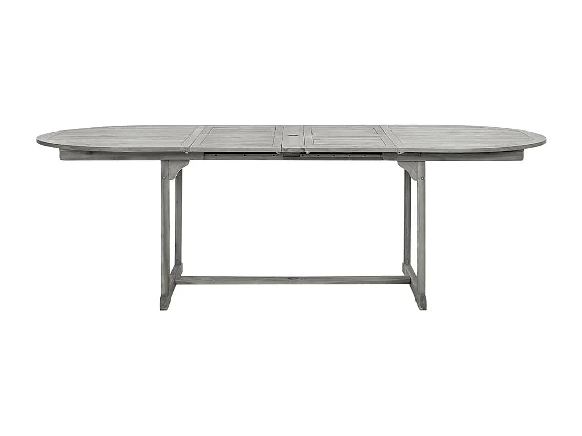 Mesa de comedor jardín madera maciza acacia (160-240)x100x75 cm