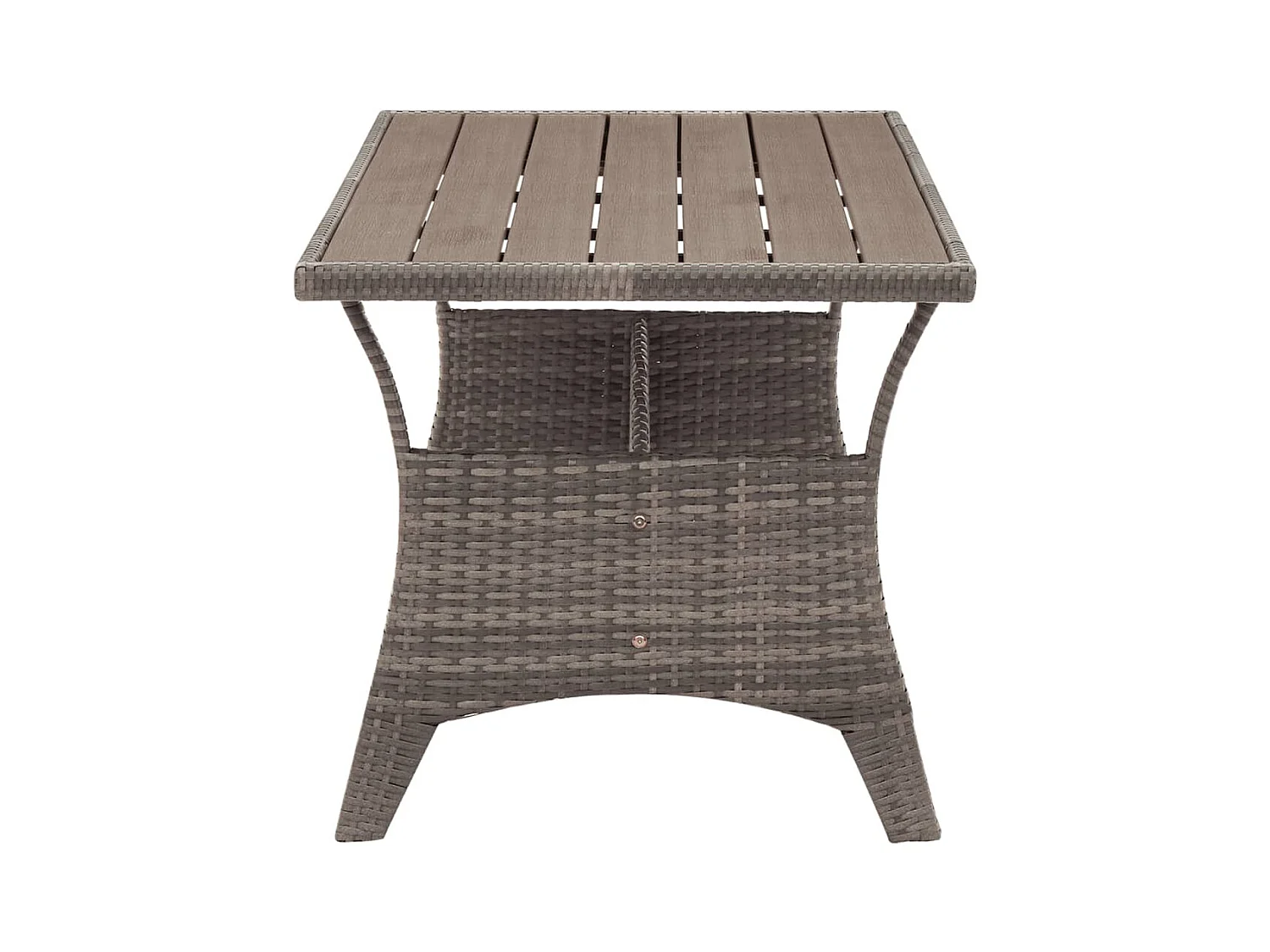 Table de jardin Gris 120x70x66 cm Résine tressée
