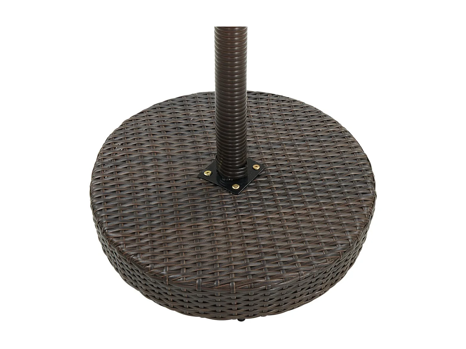 Mesa de jardim 60,5x106 cm vime PE castanho