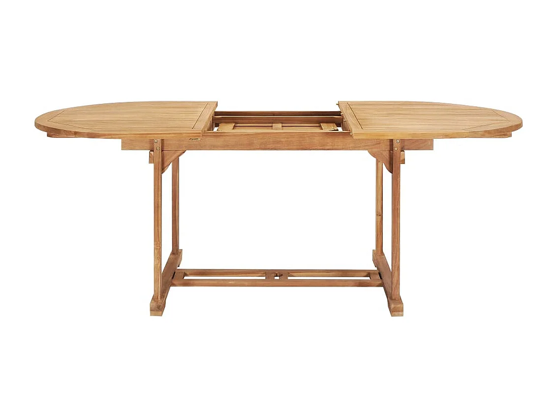 Table de jardin extensible 150-200x100x75 cm Teck solide