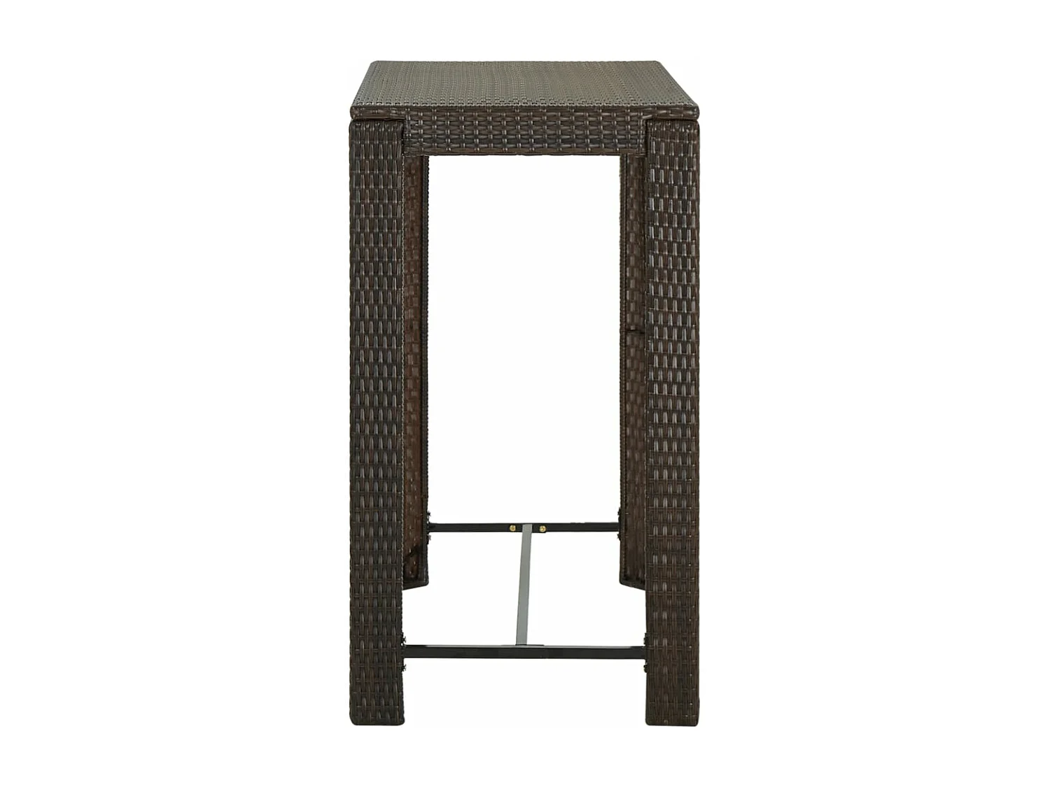 Table de bar de jardin Marron 100x60,5x110,5 cm Résine tressée