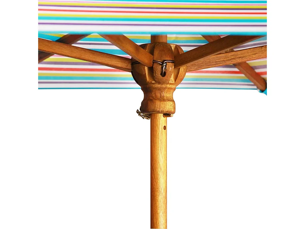 Table à pique-nique et parasol enfants 79x90x60cm Acacia solide