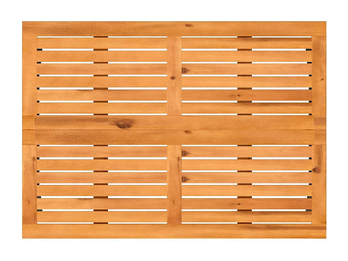 Mesa de jardim com tampo em acácia 105x75x72 cm vime PE bege