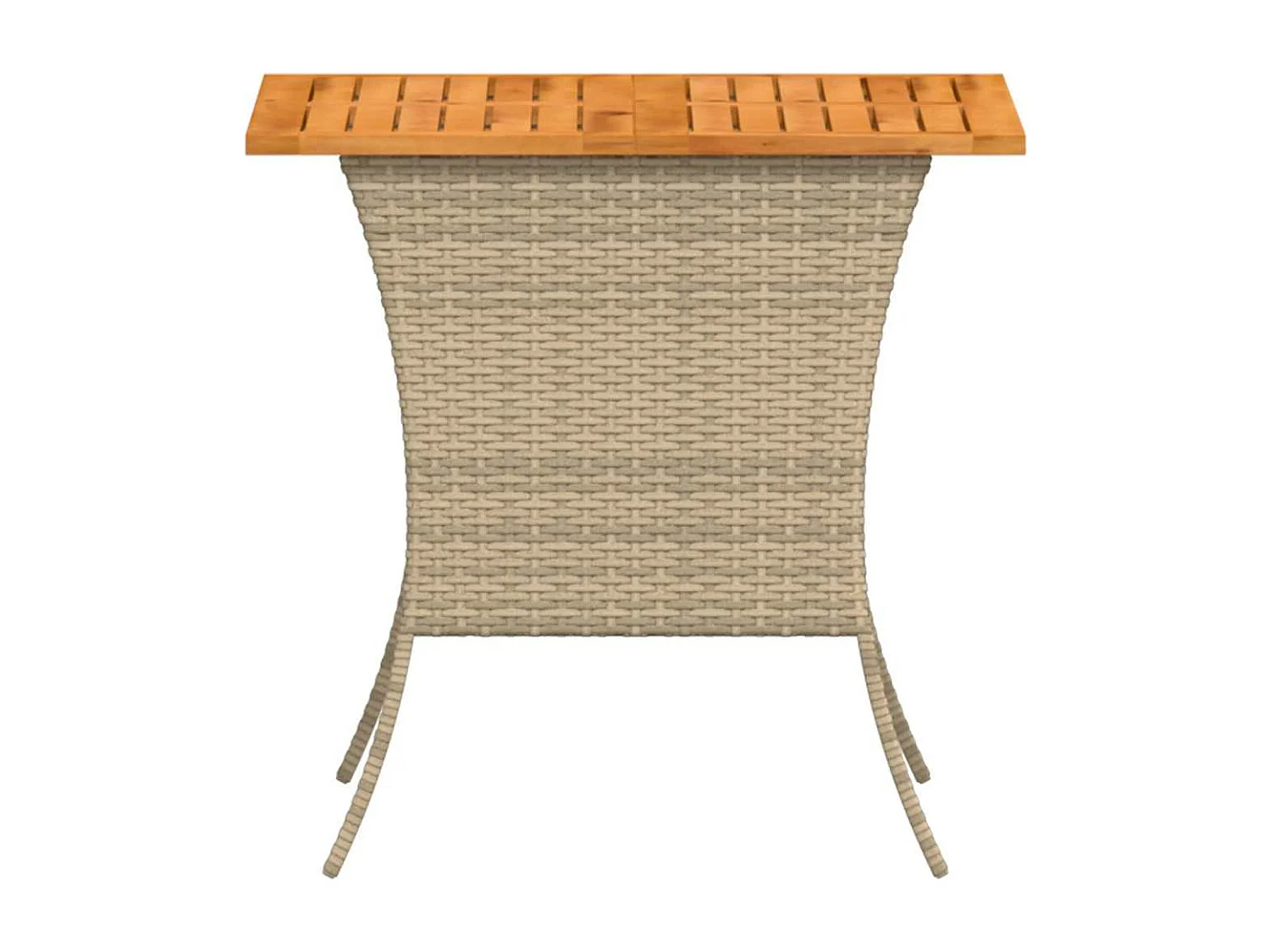 Table de jardin avec dessus en bois d'acacia beige 105x75x72 cm