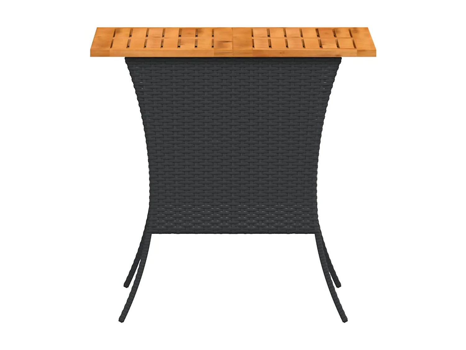 Table de jardin avec dessus en bois d'acacia noir 105x75x72 cm