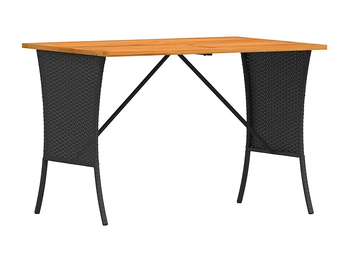 Table de jardin avec dessus en bois d'acacia noir 105x75x72 cm