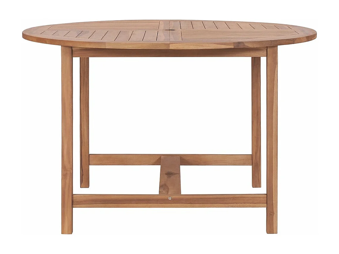 Mesa de jantar p/ jardim Ø110x75 cm madeira de teca maciça