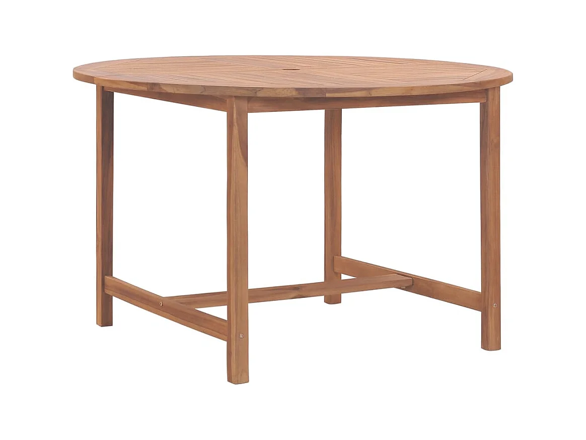 Table de salle à manger de jardin Ø110x75cm Bois massif de teck